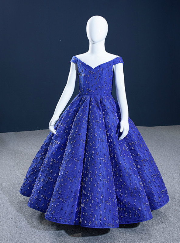 Crystal Doll Juniors' 2-Pc. Satin Ball Gown Blue Size 1