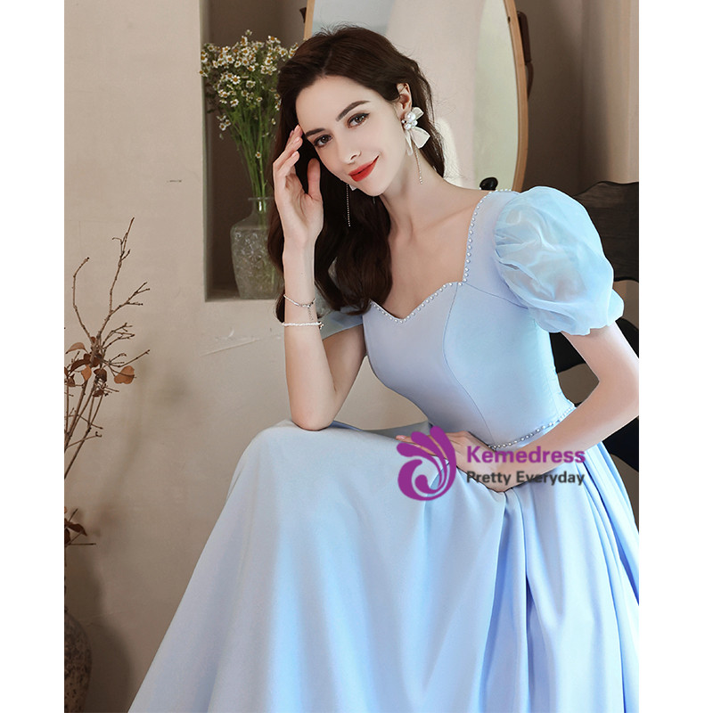 Puff Sleeve Prom Dresses formal prom dress,DS4501