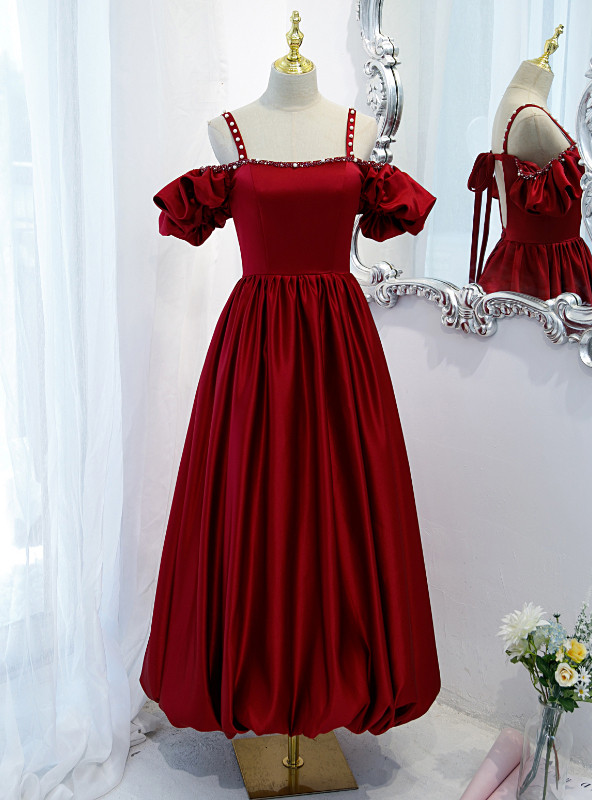 Classic Black Sleeveless Spaghetti Straps Prom Dress Black Evening Dress Y1014 main image 1