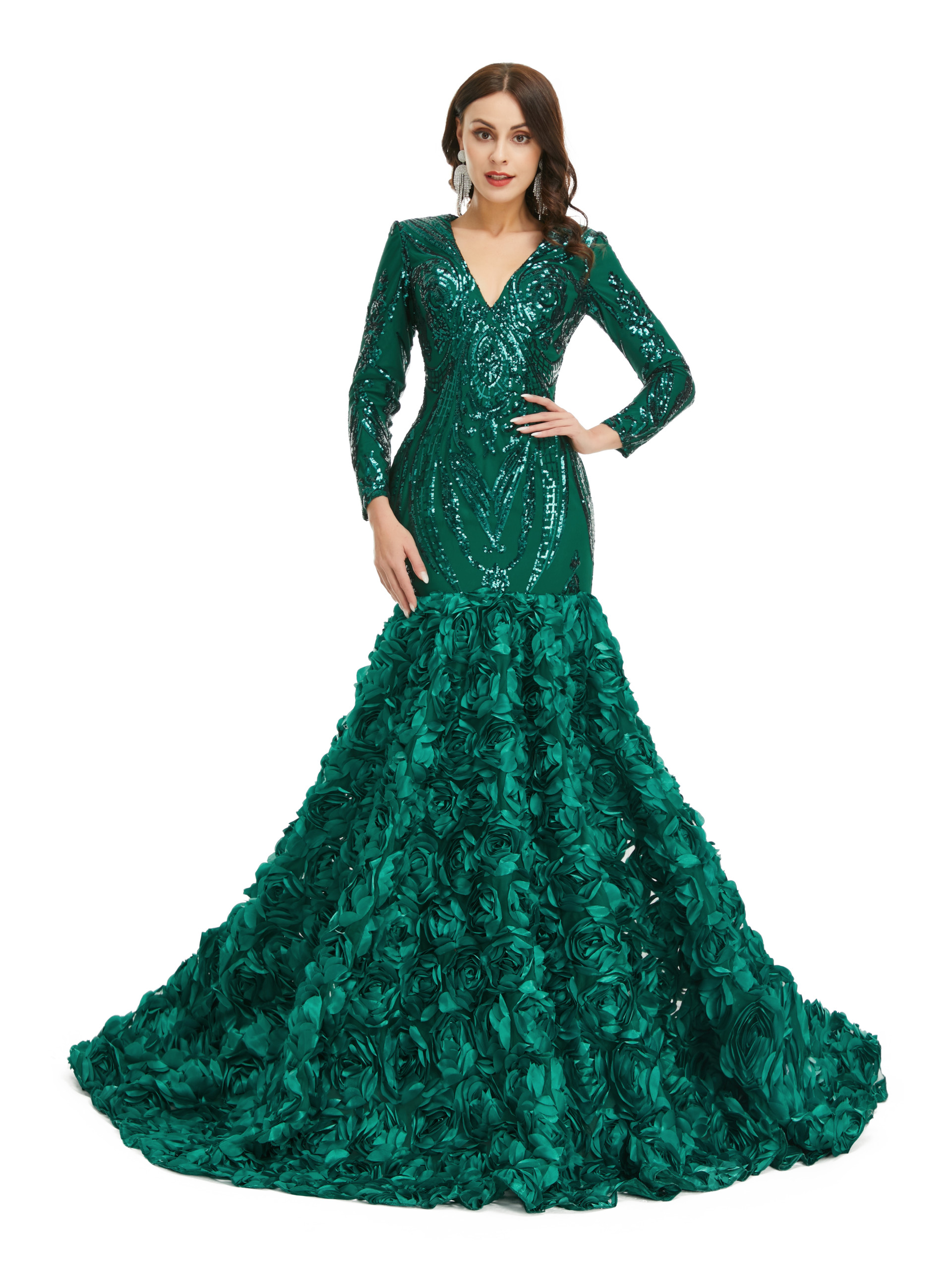 Halter Sleeveless Pink Mermaid Prom Dress with Long Split Online