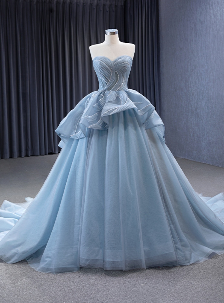 Sweetheart Floor-Length Satin Prom Dresses Ink Blue Plus Size main image 1