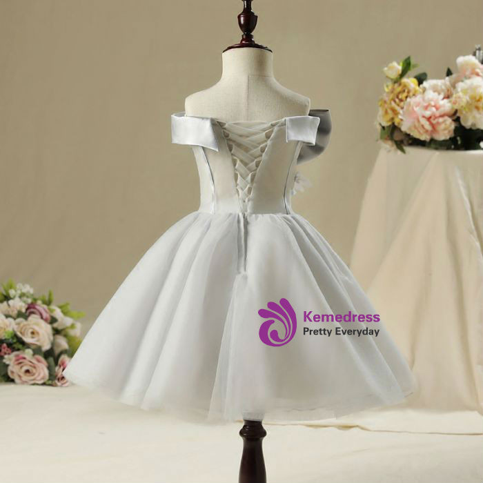 Wedding Party Dresses 2017 Flower Girl Dresses Sleeveless Backless