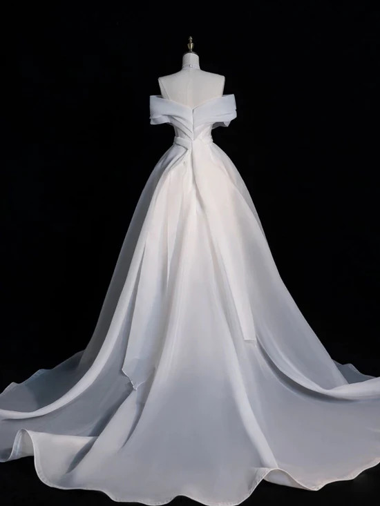 White Mini Dress with Pleated Organza main image 0