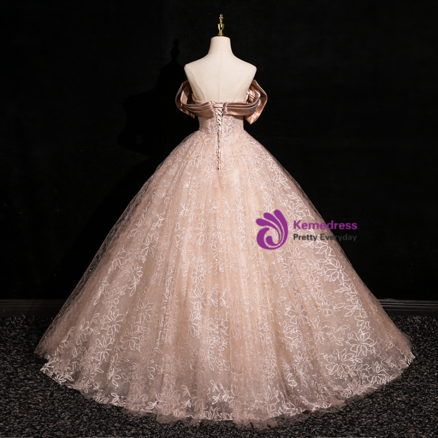 Glitter Sequins One Shoulder Evening Dress Beaded Quinceanera Dress OP723
