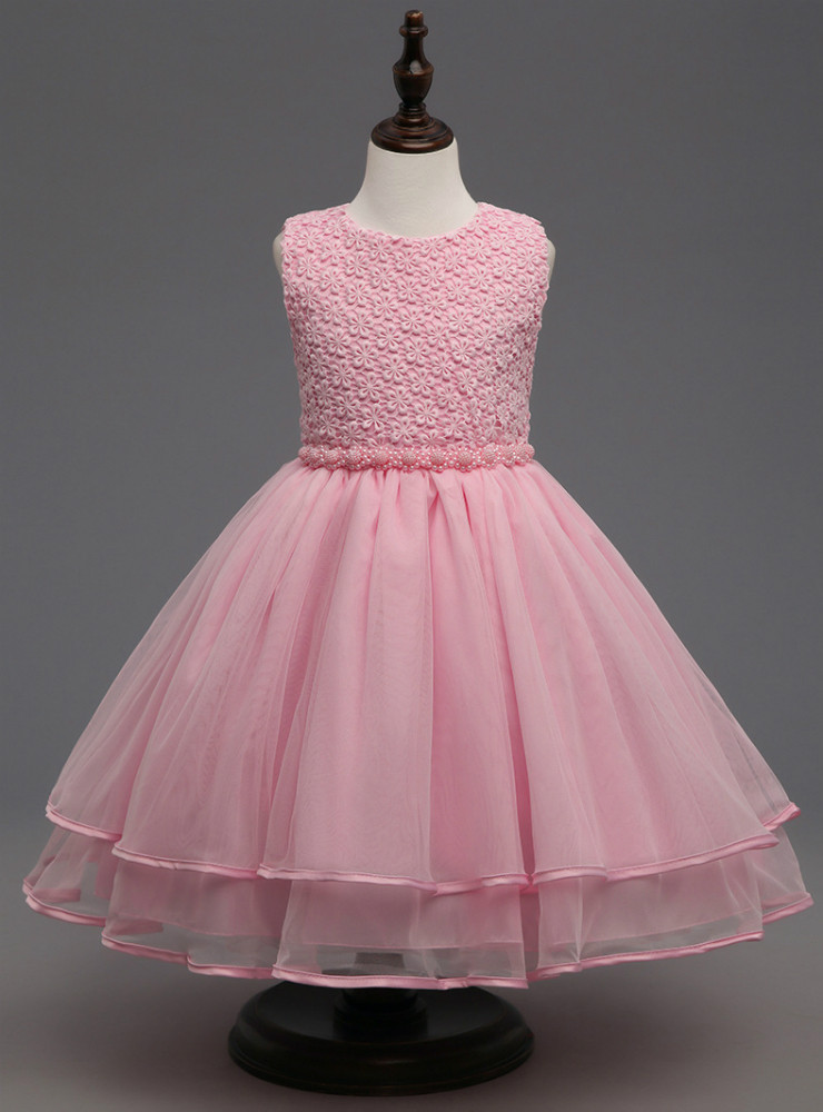 In Stock:Ship in 48 hours A-line Pink Big Girl Dress