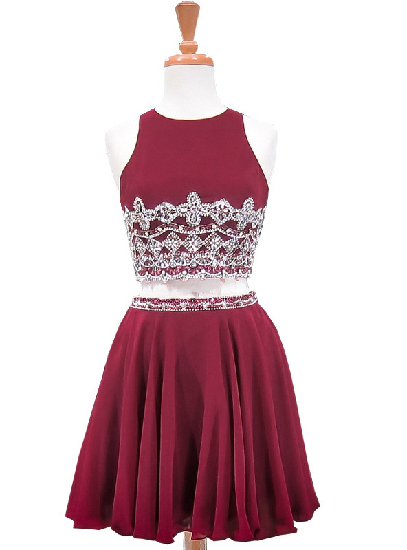 Sheath Royal Blue Beaded Satin Homecoming Dress