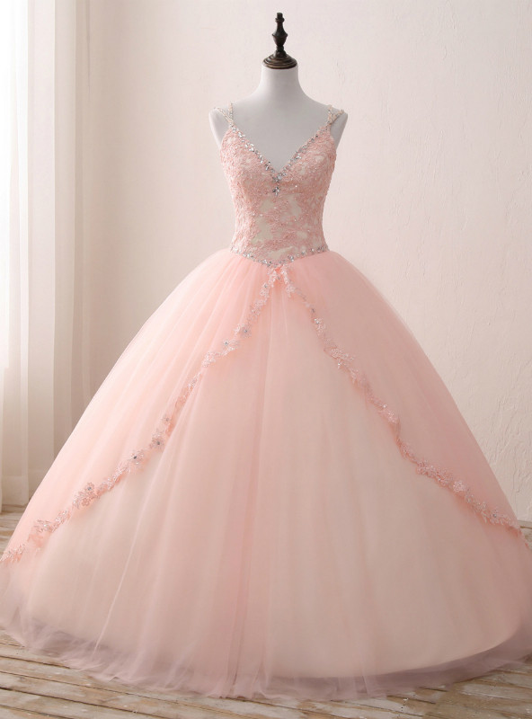 Wine Red Satin Beaded Ball Gown Sweet 16 Dress