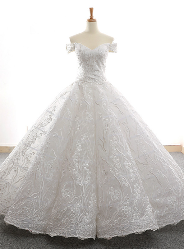 Purple Off The Shoulder Ball Gown , Bling Bling Prom Dress   cg10071 main image 1
