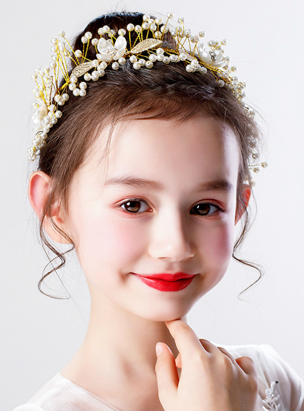 Crystal Purple Flowers Adorn Flower Girl Accessories Garland
