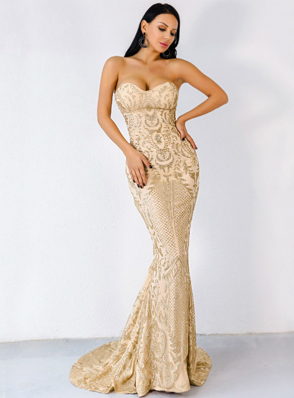 Black Straps Mermaid Sequins Sexy Long Evening Party Dress Birthday Outfits, DP5073