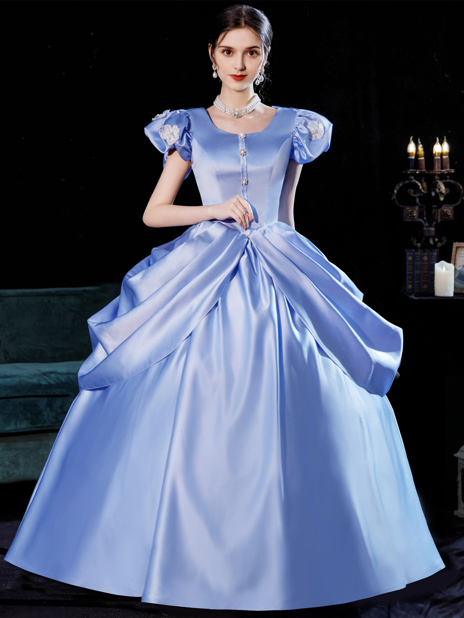 AMBROSIA DRESS - BLUE BAROQUE main image 0