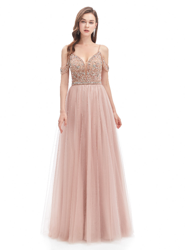 Pink Spaghetti Straps A-Line High Low Ruffles Party Dress Wedding Guest Dress, DP5519 main image 0