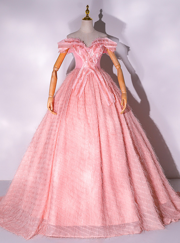 Pink Black Gradient Off the Shoulder Beading Quinceanera Dress main image 0