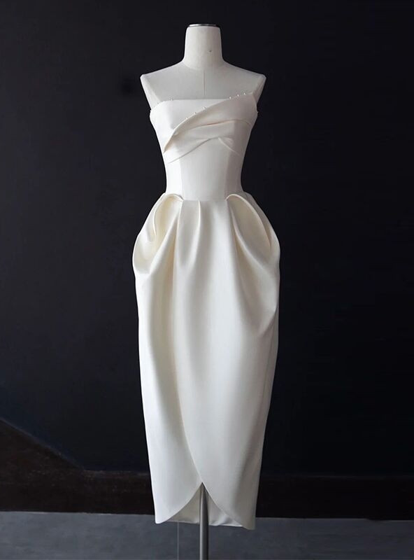 Spaghetti Strap Elegant Ivory Pleats Princess Tulle Wedding Dresses AS22633