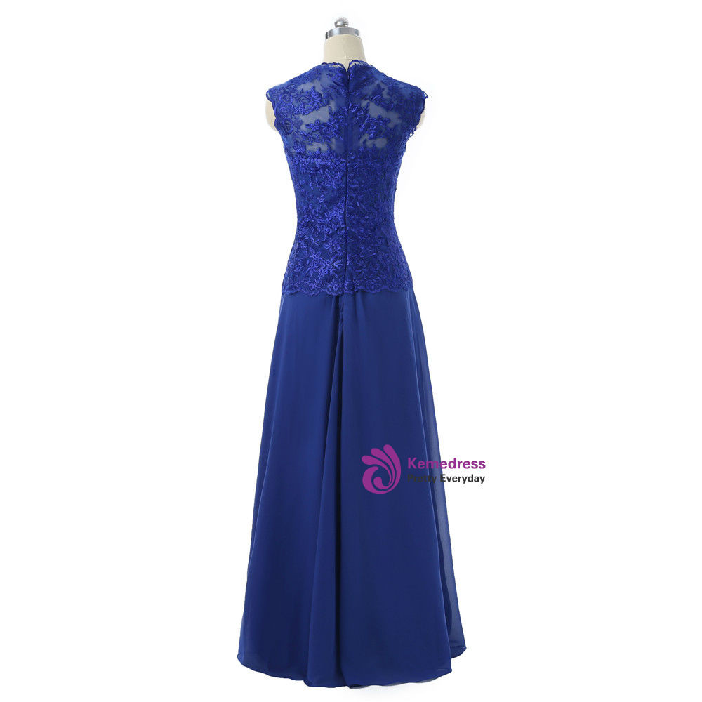 A-line Cap Sleeves Royal Blue Mother Of The Bride Dresses