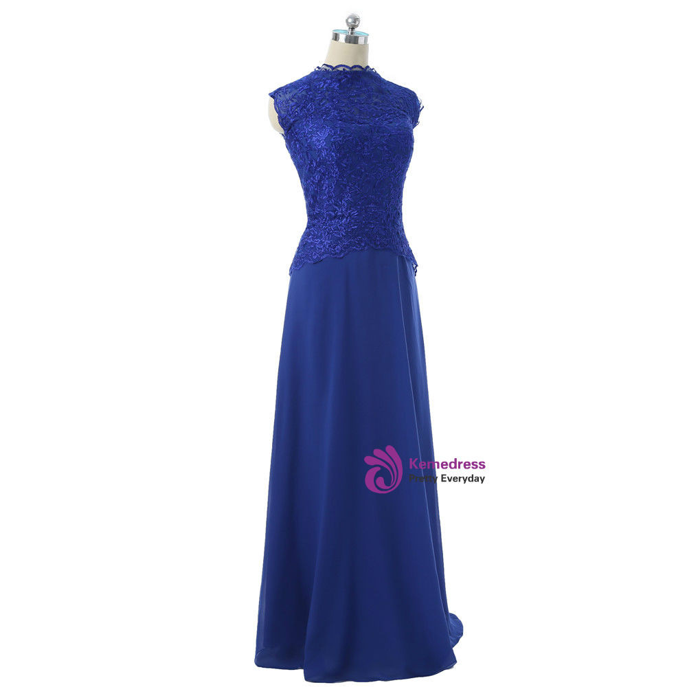 A-line Cap Sleeves Royal Blue Mother Of The Bride Dresses