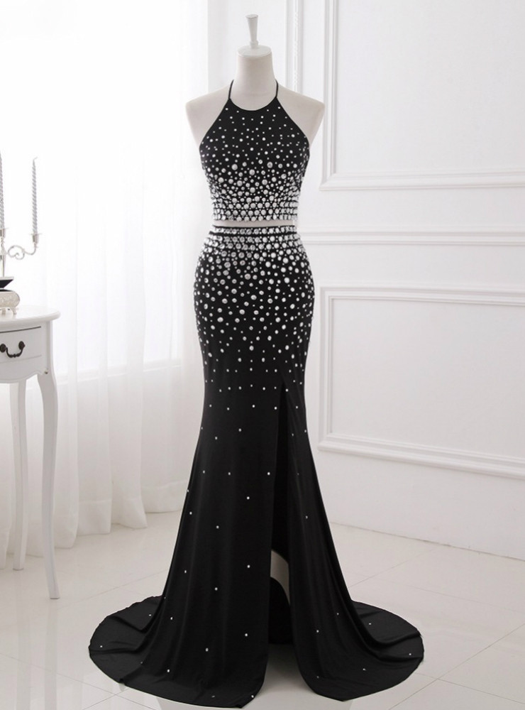 Sexy Mermaid Backless One Shoulder Prom Dresses, FC4299