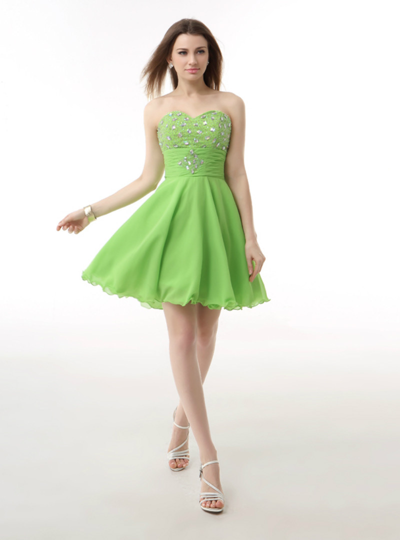 Red Sweetheart Knotted A-Line Dress
