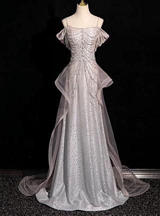 A-line Straps Mermaid Green Prom Dress,DS4190 main image 1