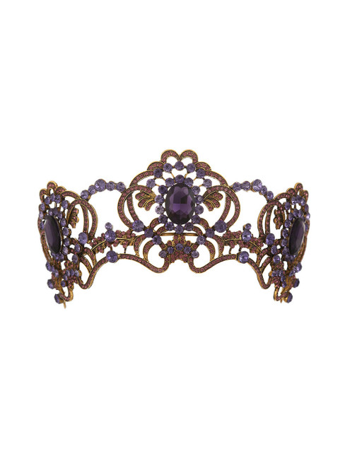 Baroque Retro Purple Upscale Queen Bride Crown