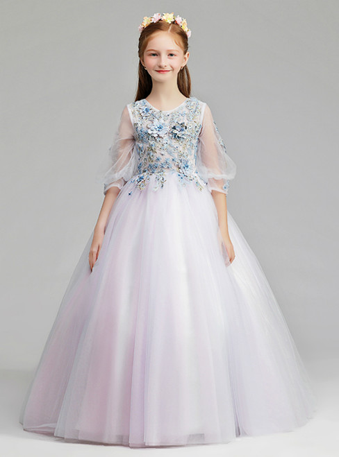 light purple flower girl dresses
