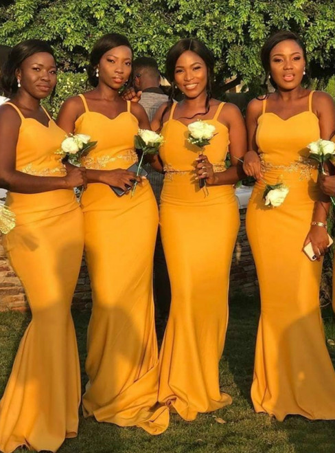 yellow summer bridesmaid dresses