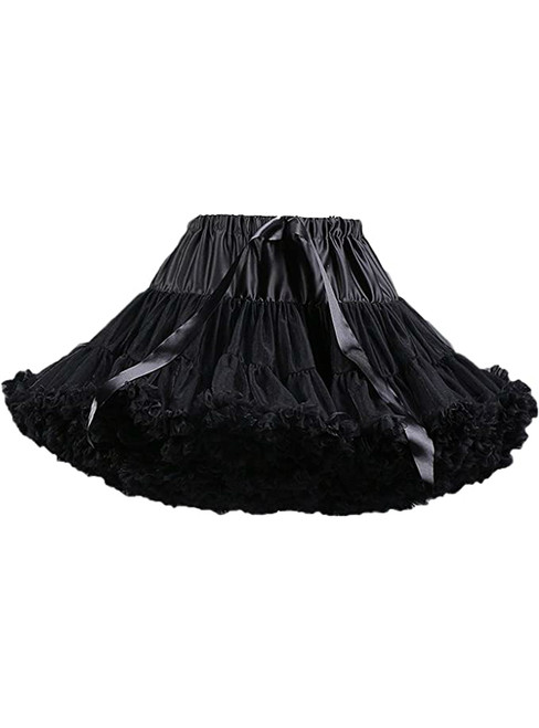 Black Puffy Tulle Tutu Skirt