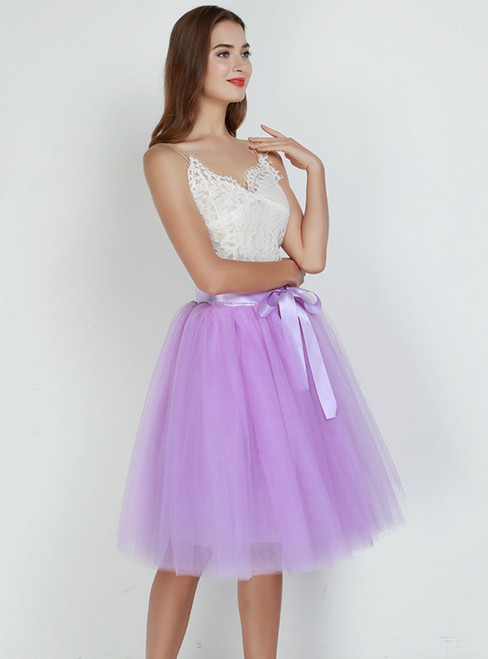 Lavender 7 Layers Tulle Tutu Skirt