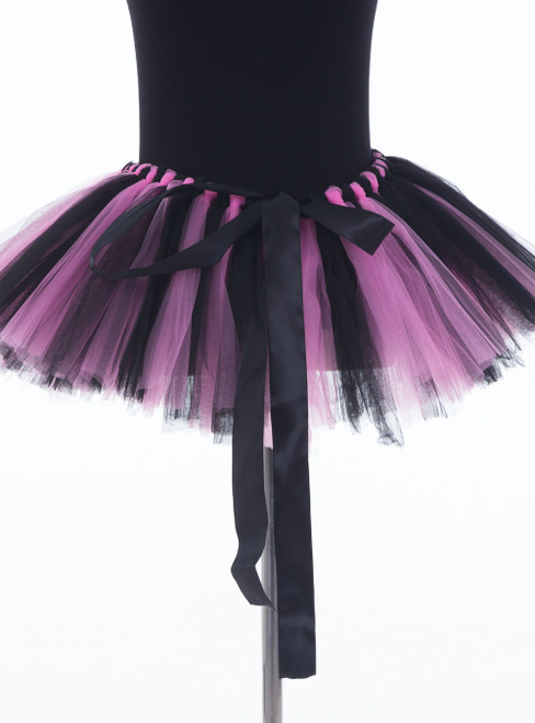 Pink + Black Mini Tulle Dance Tutu Skirt