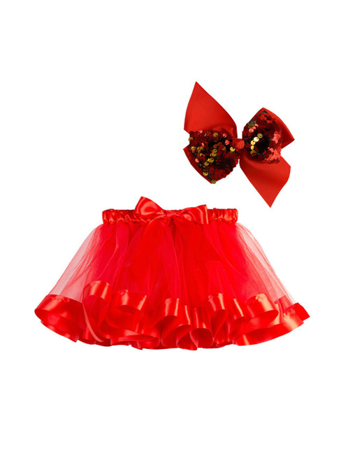 Red Tulle Baby Girls Tutu Skirt 