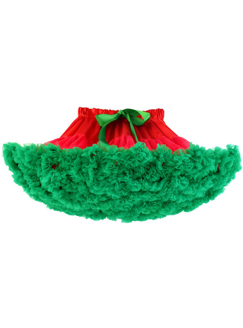 Red + Green Tulle Tutu Skirt