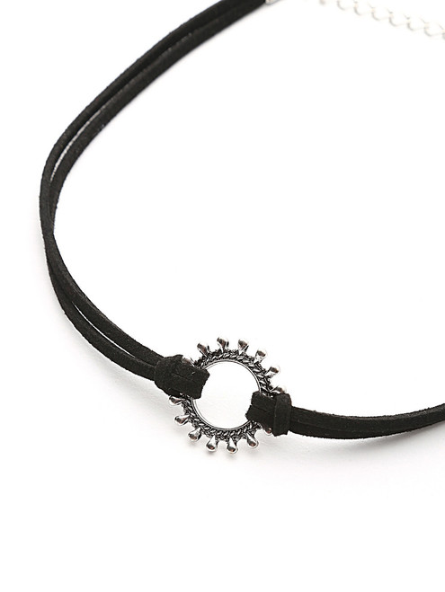 Black Mixed Charm Choker Set