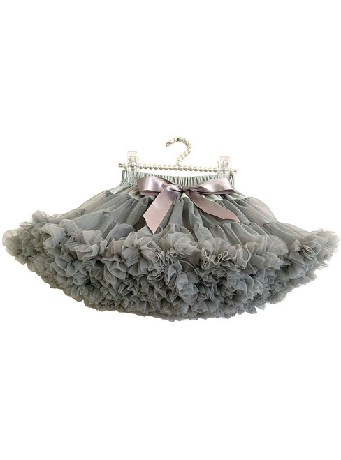 Gray Little Girls Tulle Tutu Skirts