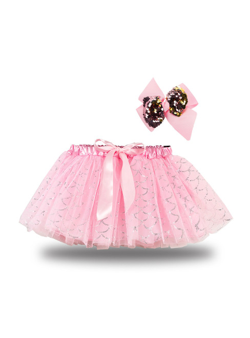 Light Pink Tulle Girls Puff Tutu Skirts