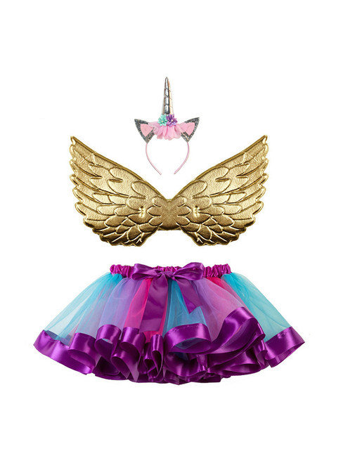 Colorful Mesh Tutu Wings Skirt 