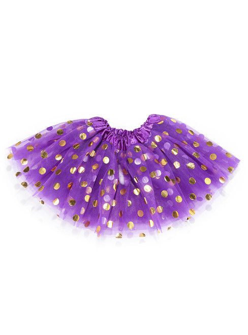 Dark Purple Gild Point Tulle Tutu Skirts