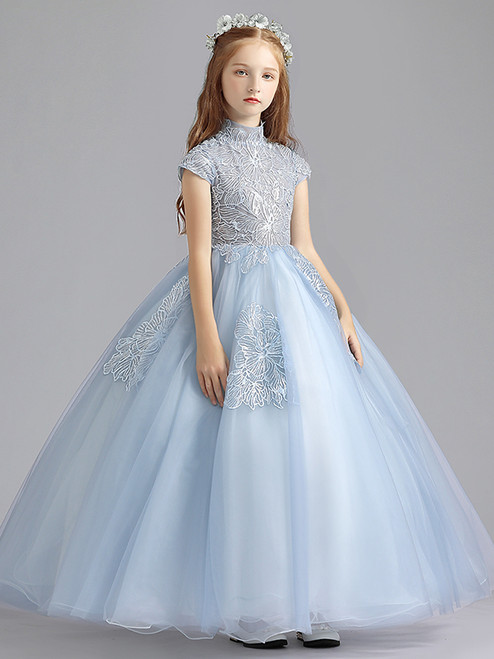 Strapless Blue Ball Gown Wedding Dress SKY – ieie