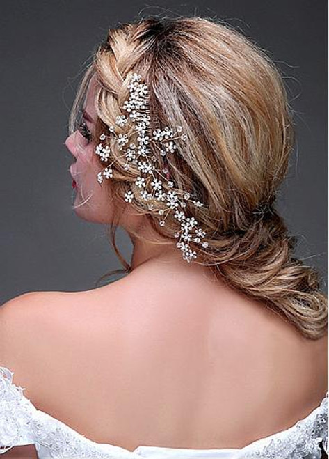 Hair Ornaments With Rhinestones & Pearls