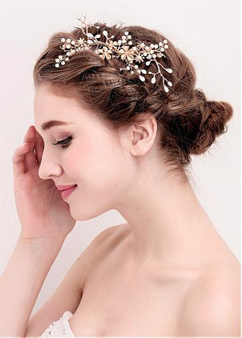 Newest Alloy Wedding Hair Jewelry With Rhinestones