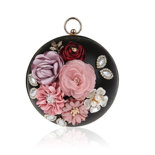 Cheap Floral Rhinestone Decoration Evening Clutch