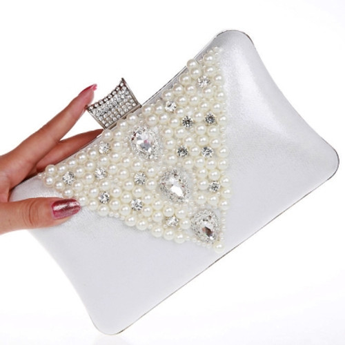 White Color Optional Square Women's Dinner Bag