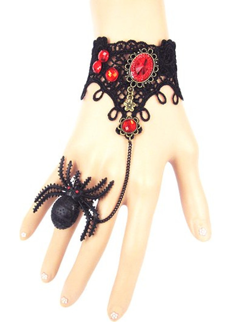 Cheap  Spider Lace Bracelet with Ring