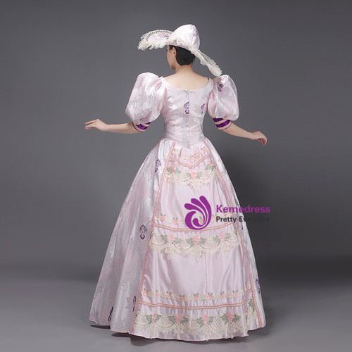 Baroque Pink Roses Women's Hoodie Dress (AOP)