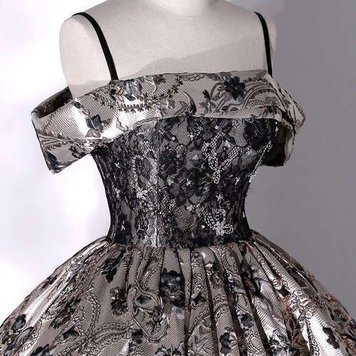 Retro Strapless Burgundy Satin Appliques Pleated Ball Gown Formal Quinceanera Dress SP931 main image 0