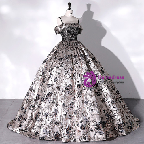 New Arrival Prom Dress Spaghetti Straps Pleated Ball Gown Evening Dress Quinceanera Dress    D4122