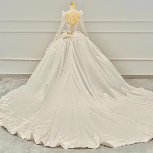 Modern Ivory Long Sleeves Evening Gowns Square Sheath