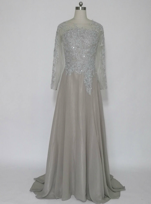 Vintage A-Line Lace Appliques Beaded Formal Dresses Mother of the Bride Dresses