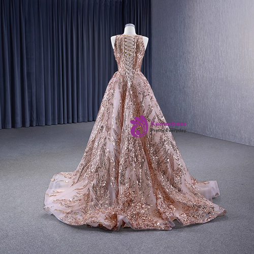 Jewel Sleeveless Sequins Chiffon A-line Short Prom Dress Champagne
