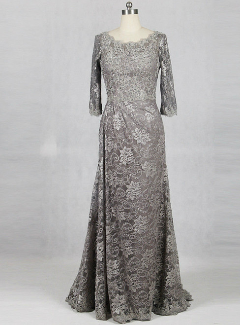 Advanced Silver Gray Mother Of Bride Dresses Lace