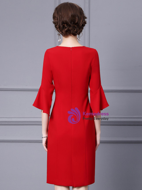 Lotus leaf sleeves dress